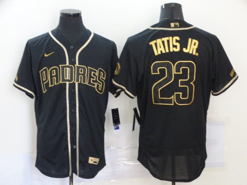 Men's San Diego Padres Fernando Tatis Jr. #23 Black Stitched Jersey